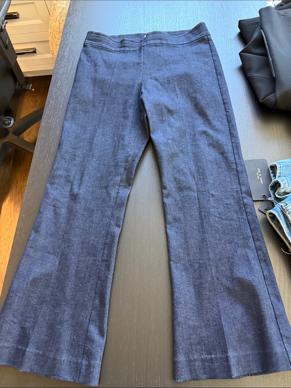 Avenue Dark Blue Flare Jeans